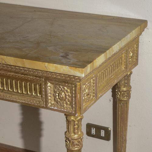 Console Table with Redone Marble Top For Sale - Image 5 of 8