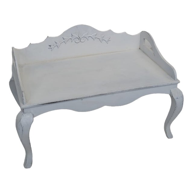 French Bleached Breakfast Tray from Cauntry Corner Saran Grace For Sale