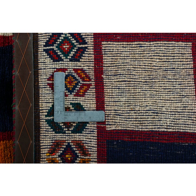 Hand-Knotted Gabbeh Rug in Wool For Sale - Image 9 of 10