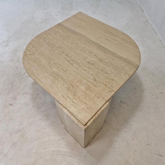 Italian Travertine Coffee Table, 1989 For Sale - Image 11 of 18