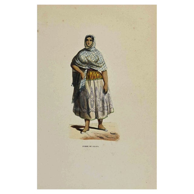 Auguste Wahlen, Femme de Jalapa, Lithograph, 1844 For Sale