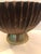 1970s Fluted Wood on Gold Pedestal Bowl For Sale - Image 10 of 11