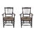 Pair of Spanish Horseshoe Back and Cane Armchairs For Sale