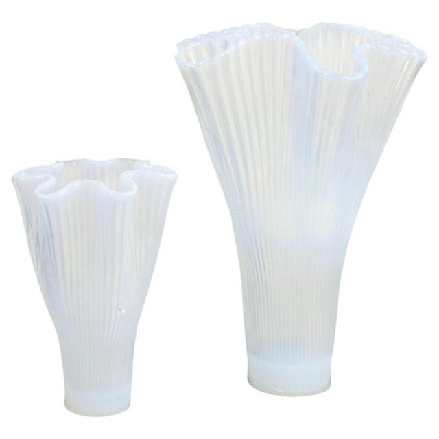 1970s Swedish Reffla Art Glass Vases by Arthur Percy for Gullaskruf, 1970s, Set of 2 For Sale - Image 5 of 5