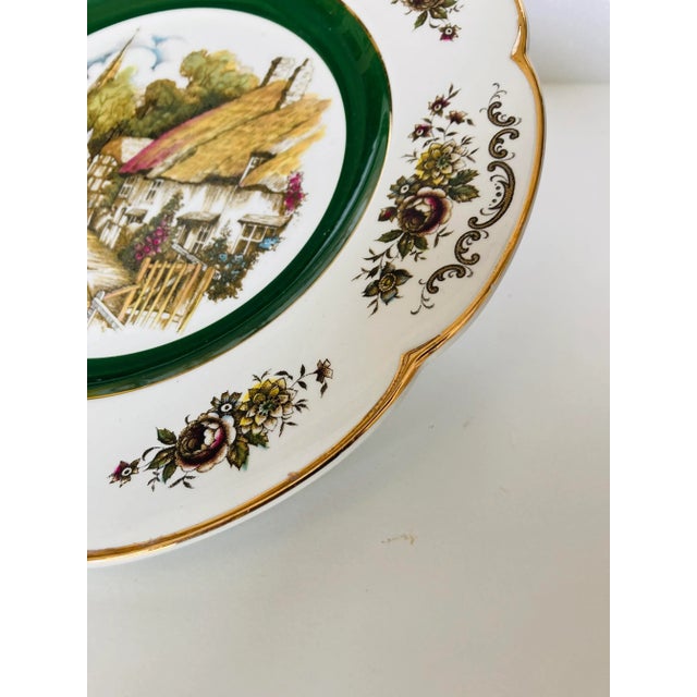 1950s Vintage Ascot Service Plate by Wood and Sons England Decorative Wall Plate For Sale - Image 5 of 6