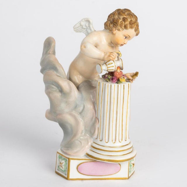 Napoleon III Porcelain Sculpture from Meissen, 19th Century For Sale - Image 3 of 6