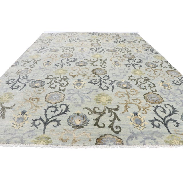 Modern Transitional Indian Rug - 09'00 X 11'10 For Sale - Image 3 of 9
