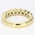 Contemporary 18k Yellow Gold Band With Eight Bezel Set Diamonds - Size 4 For Sale - Image 3 of 7
