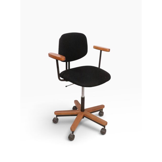 Vintage Adjustable Swivel Desk Chair Stool by Hon C. 1970's For Sale - Image 12 of 17