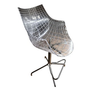 1970s Stunning Meridiana Swivel Chair, Designed by the Acclaimed Christophe Pillet for the Prestigious Italian Brand Driade For Sale