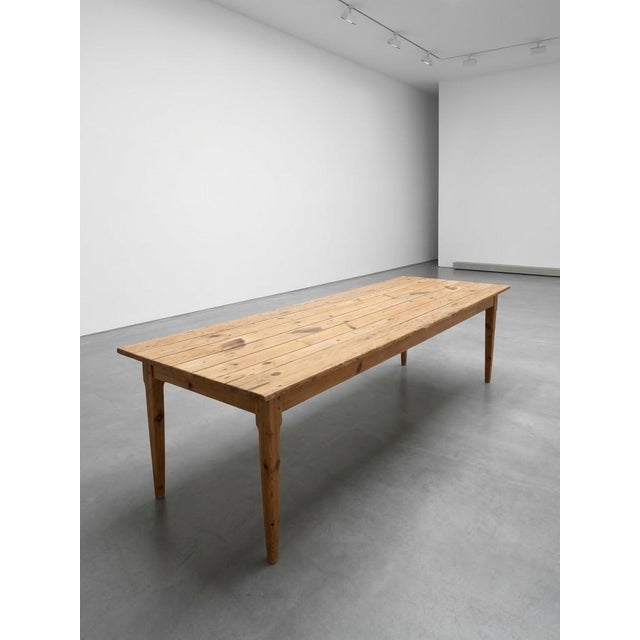 Farmhouse French Fir Dining Table, 1890 For Sale - Image 4 of 5