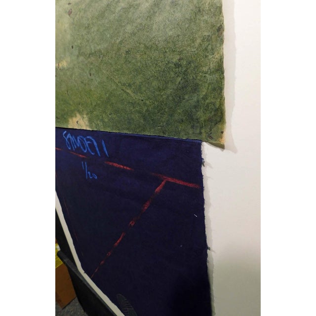 1980s Scott Sandell "Watermill" Signed Framed Mixed Media Artwork, Shell For Sale - Image 10 of 10