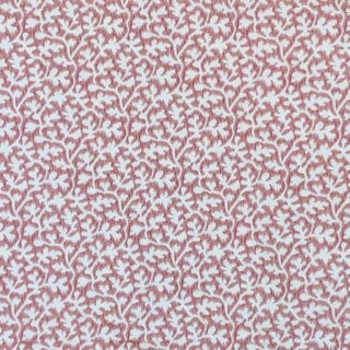 Designer P Kaufmann Waverly Pink & Ivory Portia Botanical Floral Leaf Leaves Scroll Vine Fabric Sample For Sale