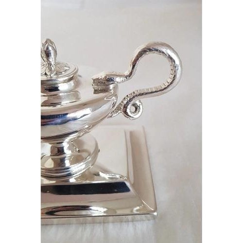 Vintage Sterling Silver Table Cigar Lighter from Barnard & Sons, 1933 For Sale - Image 15 of 18