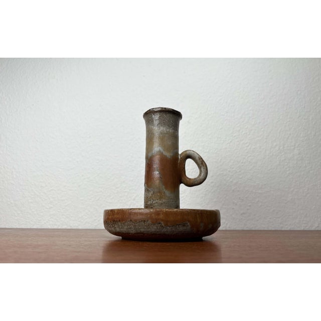 Ceramic Mid-Century Modern Danish Studio Pottery Candleholder from Axella, 1960s For Sale - Image 7 of 18