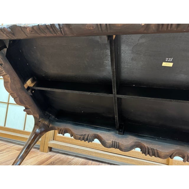 Chinese 1990s Maitland-Smith Chinese Chippendale Style Mahogany Cocktail Table For Sale - Image 3 of 8