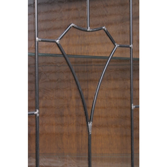 Stickley Mission Oak Leaded Glass China Cabinet For Sale - Image 14 of 18