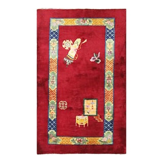 Antique Art Deco Rug, 3' X 5; For Sale