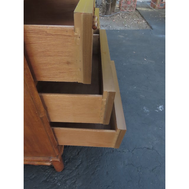 Late 20th Century American of Martinsville Hollywood Regency Woven Rattan Dresser 6448 For Sale - Image 5 of 18