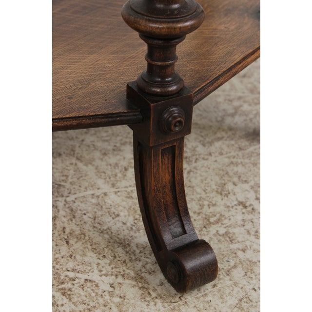Antique English Oak Jacobean Planter Table For Sale - Image 12 of 15