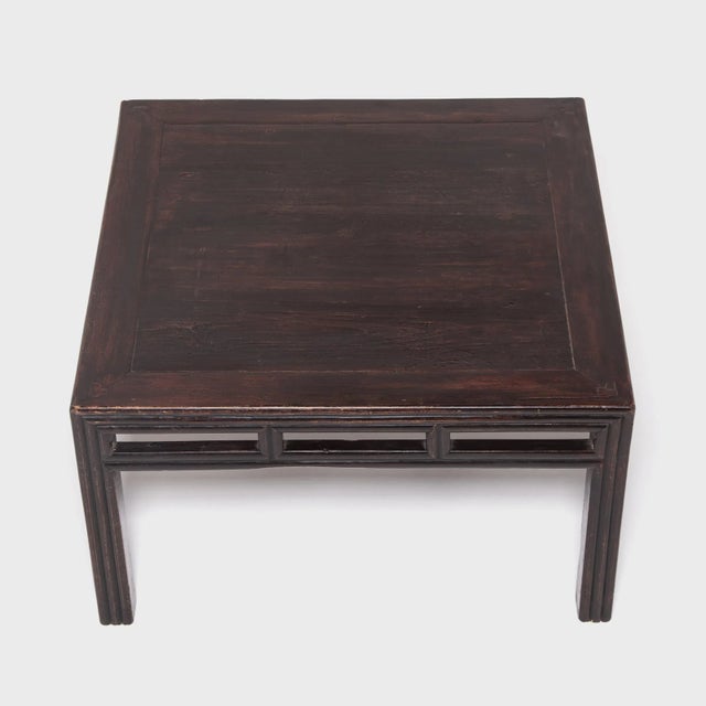 Chinese Low Square Table, C. 1900 For Sale - Image 4 of 8