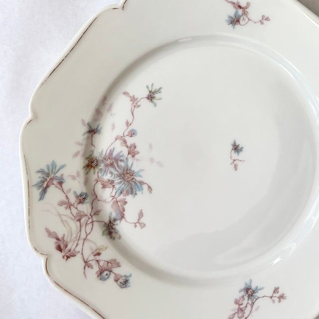 Traditional Circa 1920s Limoges Porcelain Luncheon Plates- Set of 4 For Sale - Image 3 of 8