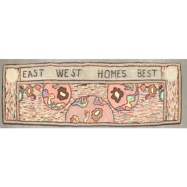 An American hooked pictorial runner from the middle of the 20th century