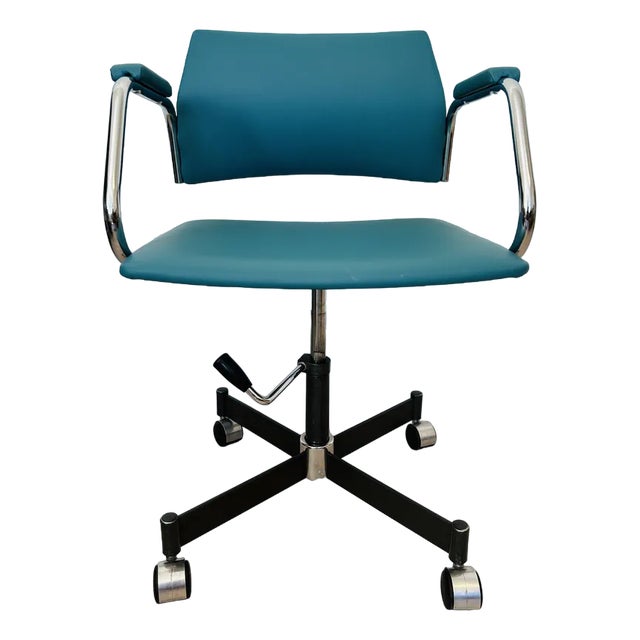 Ocean Blue Desk Chair from Kovona, 1970s For Sale