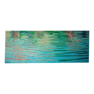 1989 "Deep Waters Run Still" Pointillist Landscape Oil Painting by Chester Overlock For Sale