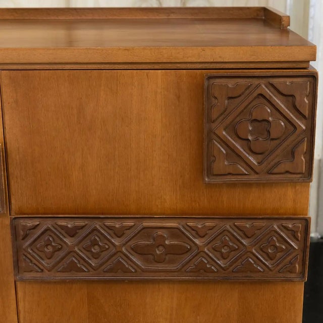 1960s Italian Walnut Low Bar Cabinet For Sale In Chicago - Image 6 of 10