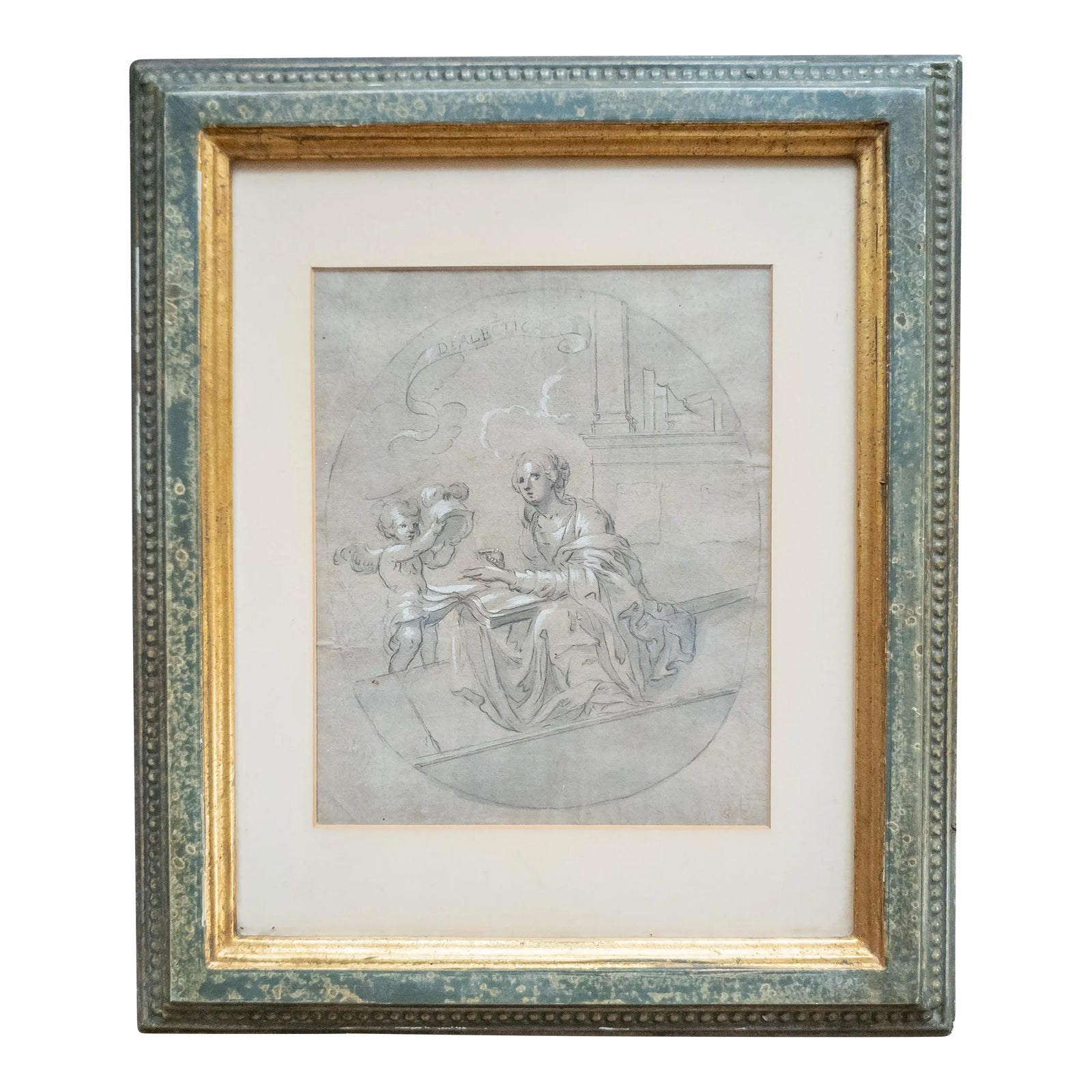 18th Century or Earlier Old Master Pencil Drawing Study Dialectica ...