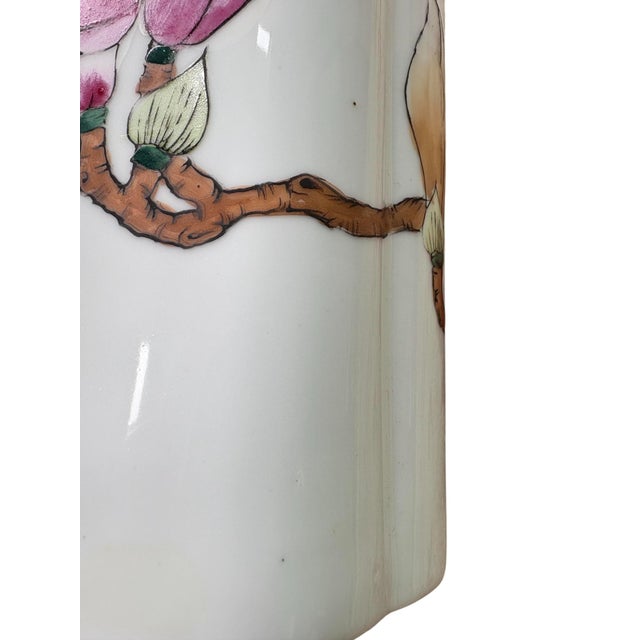 Ceramic Mid 20th Century Nora Fenton Hand Painted Chinese Porcelain Vase For Sale - Image 7 of 11