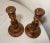 Pair of Antique Hand Turned Wood Marquetry Parquetry Candlesticks Candle Holders For Sale - Image 10 of 13