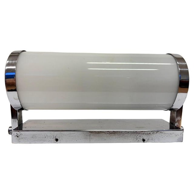 Bauhaus Chrome Wall Lamp, Former Czechoslovakia, 1930s For Sale - Image 9 of 9