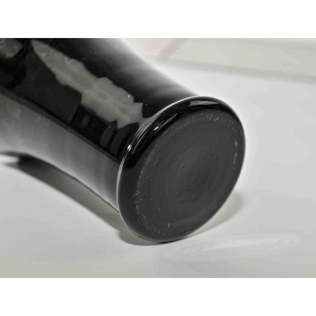 Black Ceramic Vase with Decorations, 1970s For Sale - Image 4 of 5