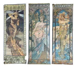 Posters after Alphonse Mucha from Athena Reproductions Ltd. London, 1973, Set of 3