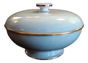 German Art Deco Mint Green Porcelain Cover Box from Rosenthal, 1938