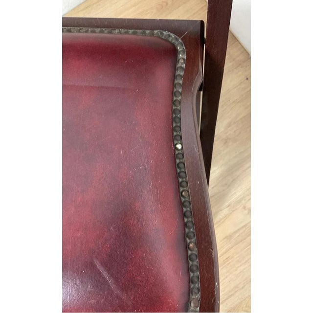 Folding Chair with Leather Seat and Back Craftwork, Italy, 1960s For Sale - Image 15 of 17