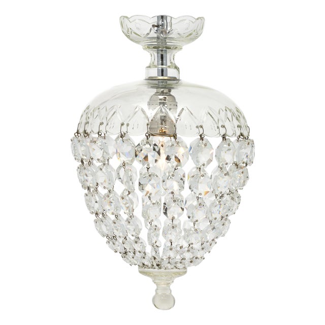 French Antique, Baccarat Crystal Pendant Chandelier, Circa 1920 For Sale