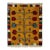 1950s Vintage Gabbeh Tribal Rug in Gold-Orange With Colorful Geometric Pattern For Sale