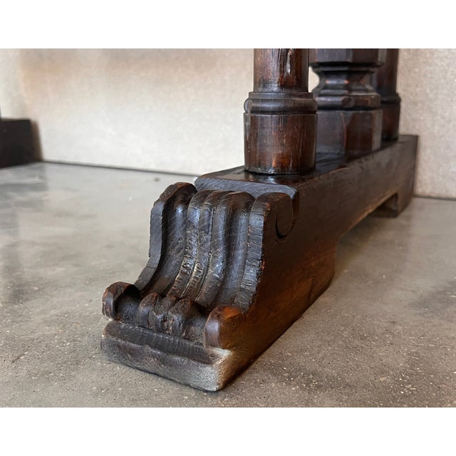 17th Spanish Walnut Cabinet on Stand, Desk, Original ‘Bargueño’ For Sale - Image 12 of 12