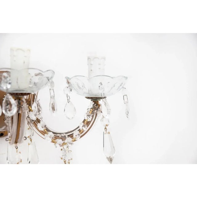 1950s Crystal Sconces, France, 1950s, Set of 2 For Sale - Image 5 of 7