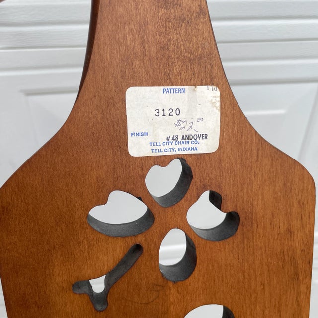 Carved Maple Tell City Chair Co. Oar For Sale - Image 9 of 11