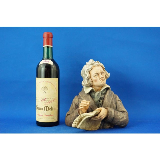 Ceramic Bust Sculpture of Composer Ludwig Beethoven by Antonio Borsato, Italy, 20th Century For Sale - Image 9 of 18