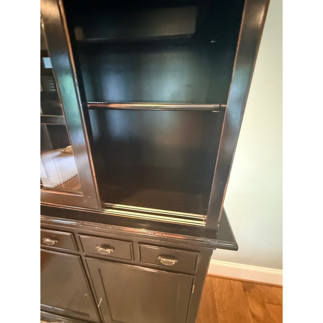 English Two Piece China Cabinet For Sale - Image 9 of 16