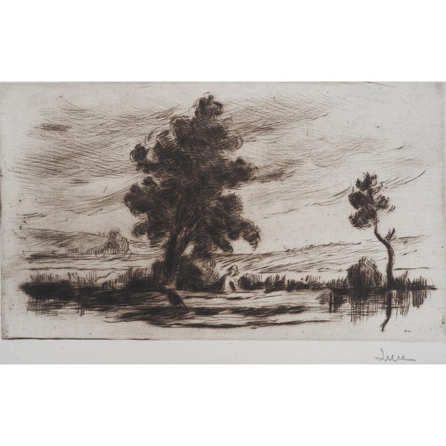 Modern Maximilien Luce, Bucolic Landscape (Yonne), 1910, Original Etching For Sale - Image 3 of 6