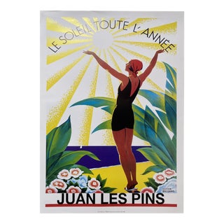 Vintage Juan Les Pins Poster, 1920s For Sale