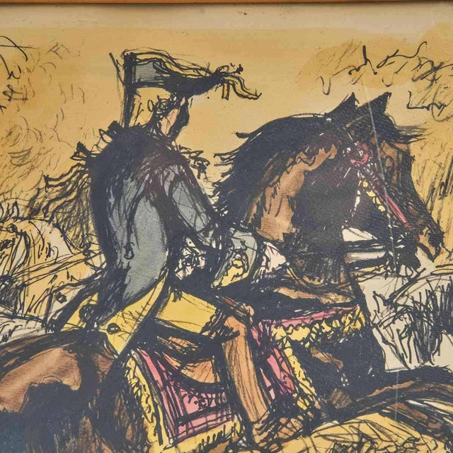 Carl Fischer, Soldier on Horseback, 2000s, Print on Paper, Framed For Sale - Image 4 of 7