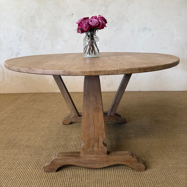 Traditional Lyon Reclaimed European Pine Oval Dining Table or Center Table in Natural For Sale - Image 3 of 14