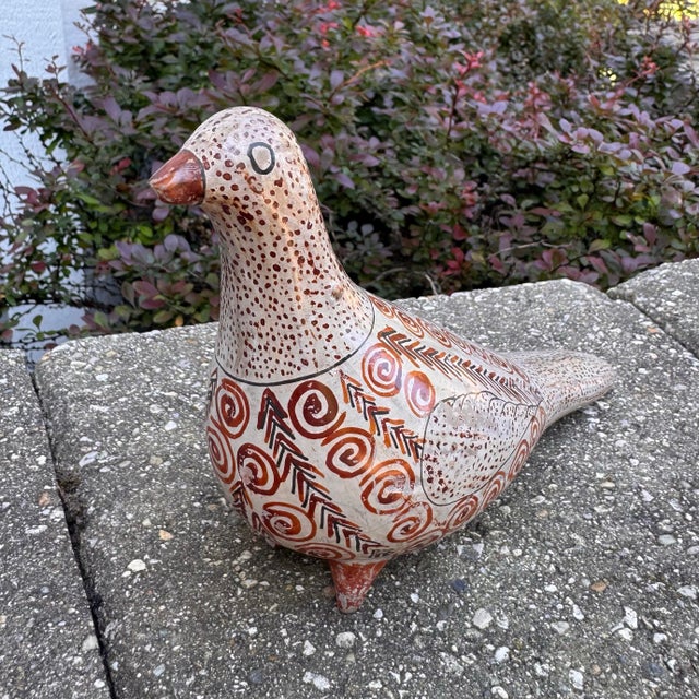 Vintage Tonala Bird Sculpture Signed by Amado Galván For Sale In Chicago - Image 6 of 11